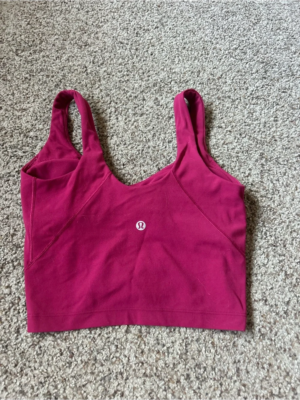 lululemon athletica pomegranate V‑neck Crop Tank